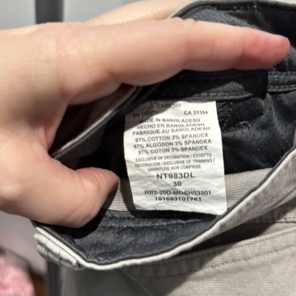 Wrangler Twill Shorts Multiple Pockets Zip Fly Closure Stretch Light Gray M 30 - Picture 8 of 9